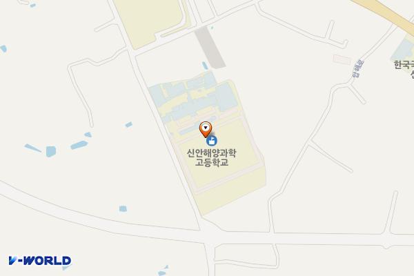 신안해양과학고등학교 주차장 위치 지도 — 전남광주통합특별시 신안군 압해읍 학교리 677번지