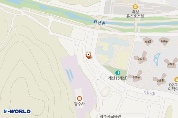 수통골 임시공영 위치 지도 — 대전광역시 유성구 계산동712-6