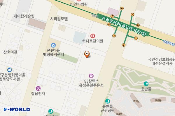 봉명동 임시공영 위치 지도 — 대전광역시 유성구 봉명동 554-15
