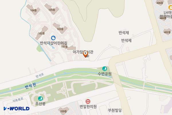 반석동 제2공영(아가랑도서관 옆) 위치 지도 — 대전광역시 유성구 반석동 714