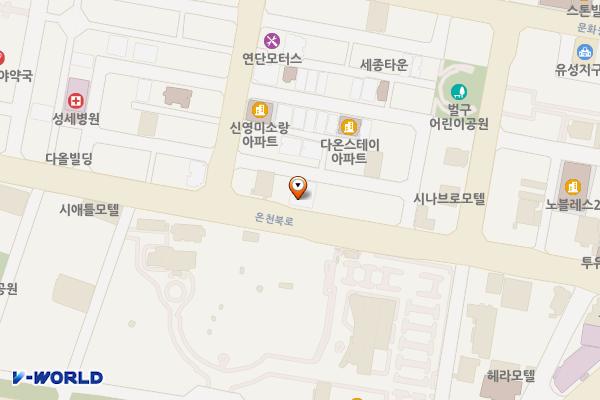 모나빌아파트 앞 위치 지도 — 대전광역시 유성구 봉명동 656-4