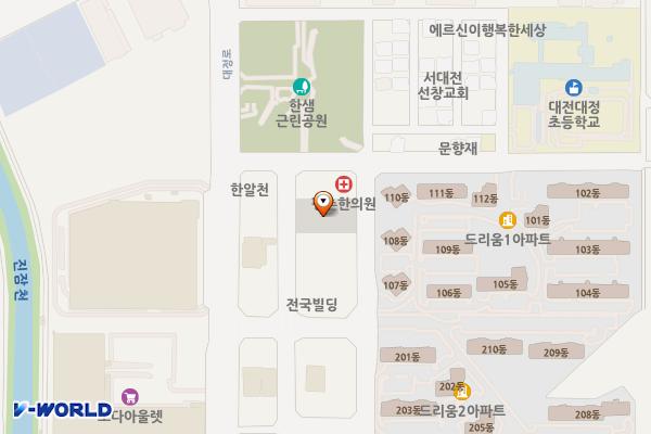 대정동 임시공영 위치 지도 — 대전광역시 유성구 대정동 312-3