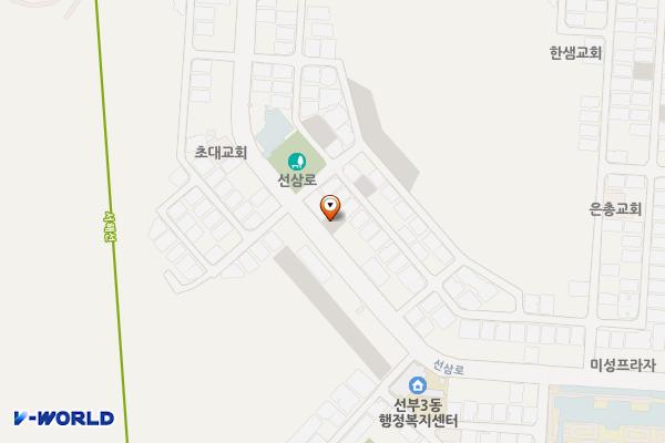 선부동 주택가주차장 위치 지도 — 경기도 안산시 단원구 선부동 1122-17번지