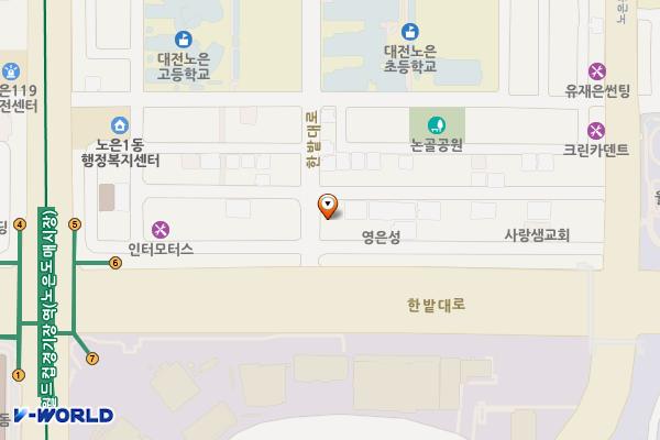 노브랜드 앞 위치 지도 — 대전광역시 유성구 노은동 534-1