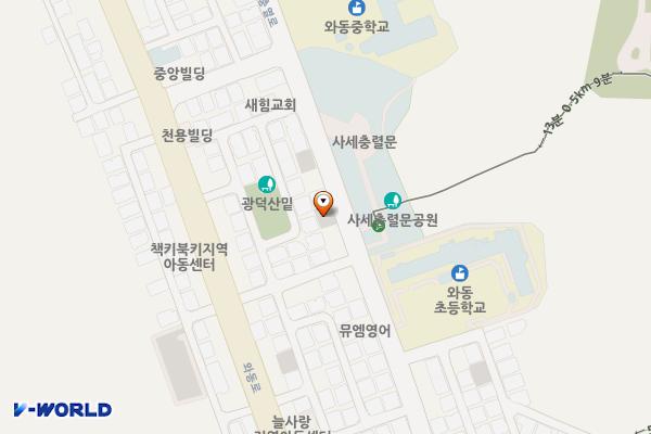 와동 주택가주차장 위치 지도 — 경기도 안산시 단원구 와동 711-6번지