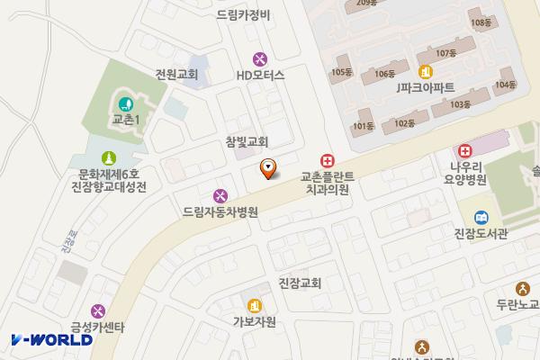 교촌동 임시공영 위치 지도 — 대전광역시 유성구 교촌동 624-17