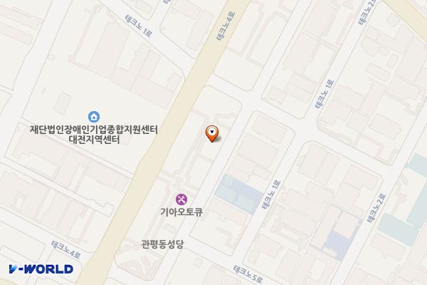 관평동2공영 위치 지도 — 대전광역시 유성구 관평동 734