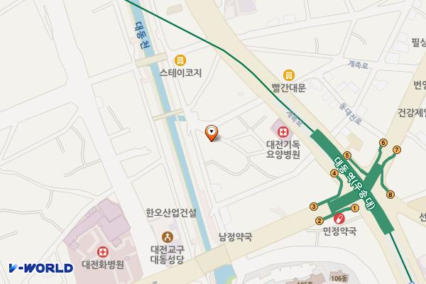 신안동 320~신흥초 하상주차장 위치 지도 — 대전광역시 동구 대동248-1