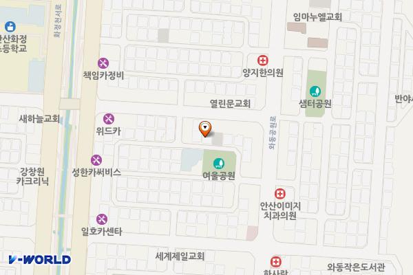 와동주택가주차장 위치 지도 — 경기도 안산시 단원구 화정천동로3안길 15-1, (와동)