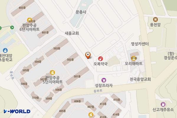 판암주공5·6단지주변공영주차장 위치 지도 — 대전광역시 동구 판암동237-2