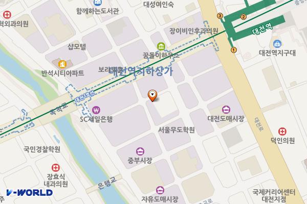 중앙시장 제3공영주차장 위치 지도 — 대전광역시 동구 중동93-1