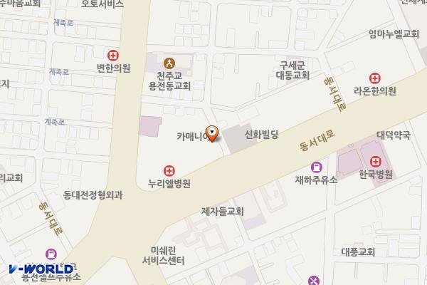 용전동 노외공영주차장 위치 지도 — 대전광역시 동구 동서대로1653번길 7