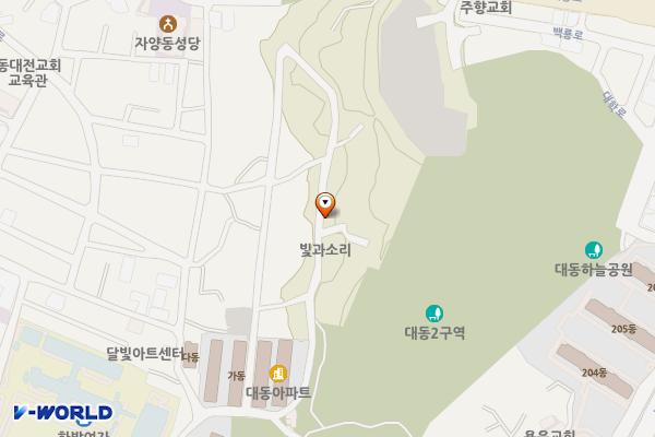 대동 주민공동주차장 위치 지도 — 대전광역시 동구 대동 1-655
