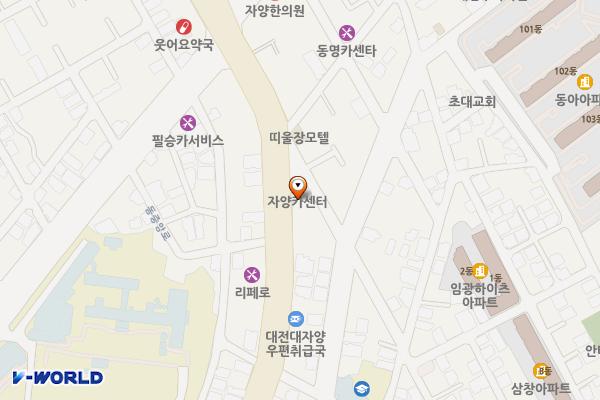 자양동 공터 공영주차장 위치 지도 — 대전광역시 동구 자양동197-14