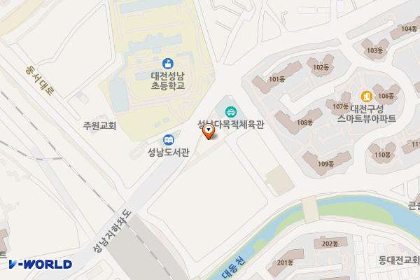 성남동 구성지구공영주차장 위치 지도 — 대전광역시 동구 성남동538