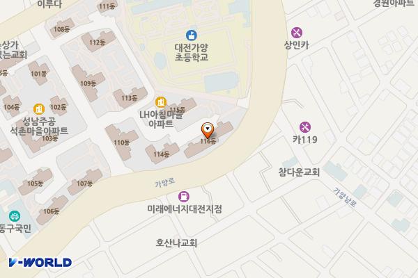 가양동 가양천 복개길 위치 지도 — 대전광역시 동구 우암로 192