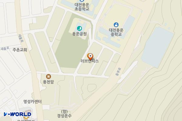 녹색주차마을(용운동) 위치 지도 — 대전광역시 동구 새울로68번길 33-9