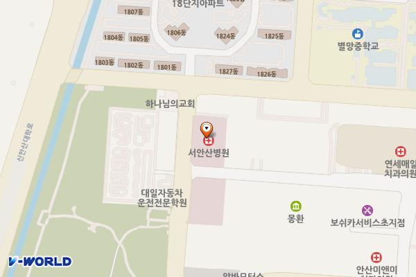 원포공원로 노상주차장 위치 지도 — 경기도 안산시 단원구 초지동 742번지