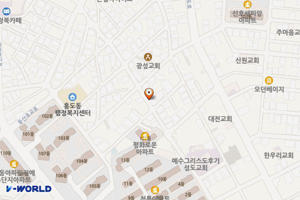 홍도동 평화로운@, 대호빌라 주변 위치 지도 — 대전광역시 동구 홍도로33번길 40