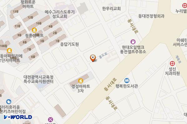 홍도동 경성3차@~청룡@ 주변 위치 지도 — 대전광역시 동구 홍도동13-11