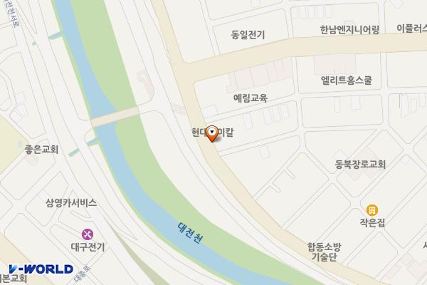 현암1,8,10,11길(삼성동 343번지 주변) 위치 지도 — 대전광역시 동구 대전천북로 136