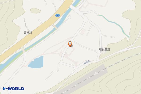 세천5 공한지 주차장 위치 지도 — 대전광역시 동구 세천동18-21