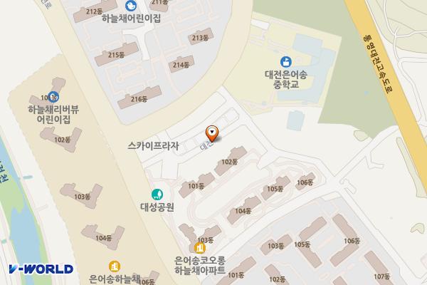 대성동 노외공영주차장 위치 지도 — 대전광역시 동구 대성동419