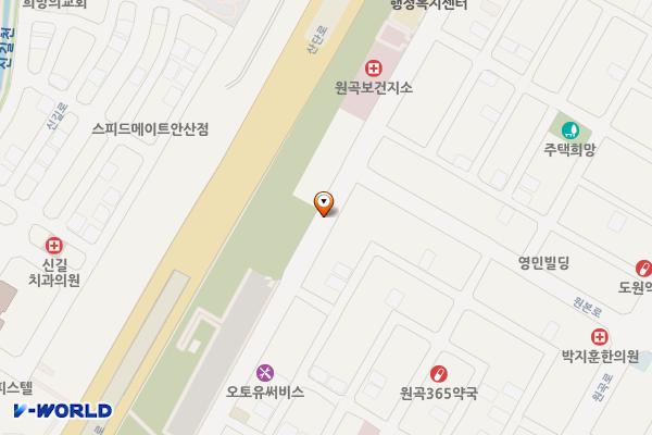 부부로 노상주차장 위치 지도 — 경기도 안산시 단원구 원곡동 855번지