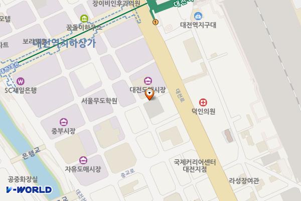 신한은행 노외공영주차장(제1주차장) 위치 지도 — 대전광역시 동구 원동51-12