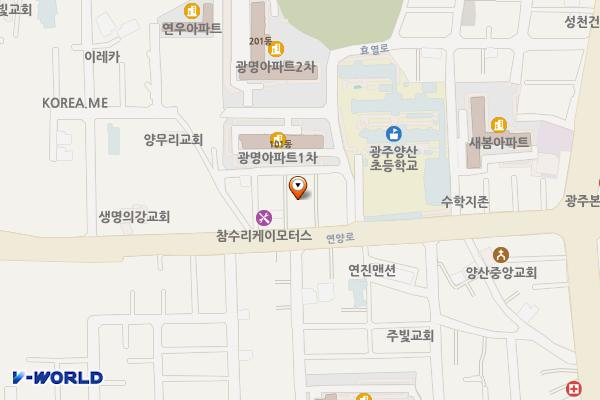 양산동공영주차장 위치 지도 — 광주광역시 북구 연제동 478-22