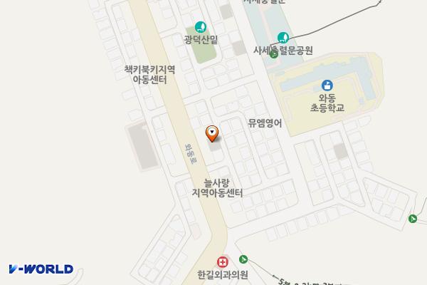 와동 주택가주차장 위치 지도 — 경기도 안산시 단원구 와동 708-4번지