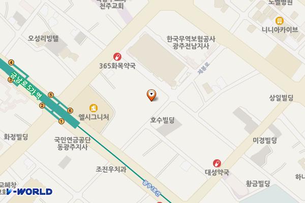 금남전자상가주차장 위치 지도 — 광주광역시 동구 독립로264번길 12