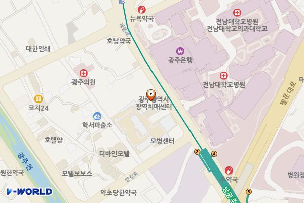 한일빌딩주차장 위치 지도 — 광주광역시 동구 제봉로 27
