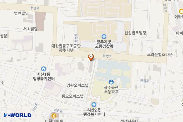 동산주차장 위치 지도 — 광주광역시 동구 지산로52번길 15-29
