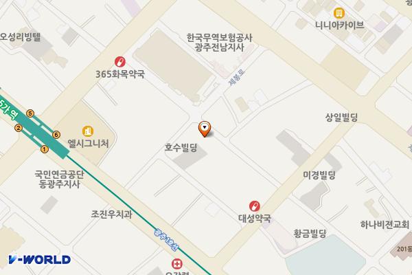 동산주차장 위치 지도 — 광주광역시 동구 금남로 161-26