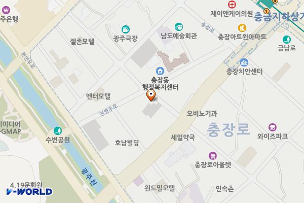 삼성주차장 위치 지도 — 광주광역시 동구 구성로152번길 24-1