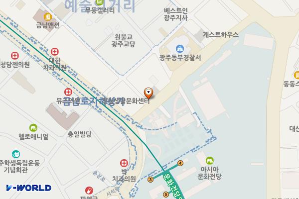 전일주차장 위치 지도 — 광주광역시 동구 서석로 67