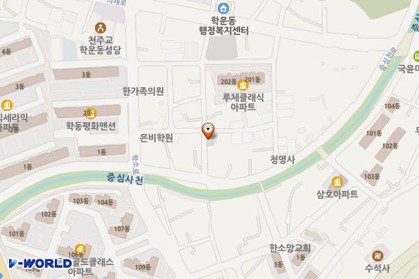 학운동 소규모 공영주차장 위치 지도 — 광주광역시 동구 학동 813-2