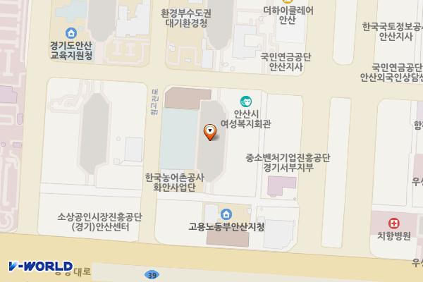 여성회관뒤 위치 지도 — 경기도 안산시 단원구 고잔동 552-1번지