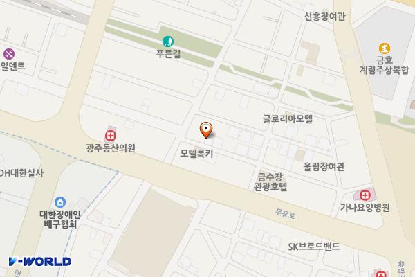 봉황주차장 위치 지도 — 광주광역시 동구 무등로307번길 6-7