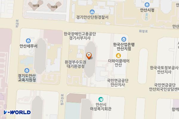 상하수도사업소앞 위치 지도 — 경기도 안산시 단원구 고잔동 550-1번지