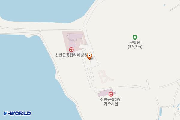 신안군노인요양원 주차장 위치 지도 — 전남광주통합특별시 신안군 압해읍 동서리 69-184번지