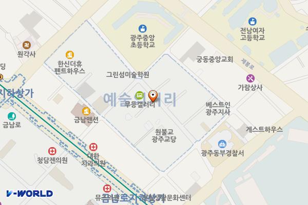 궁동주차장 위치 지도 — 광주광역시 동구 궁동 52, 52-7