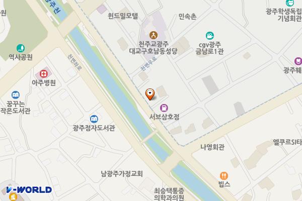 불로주차장 위치 지도 — 광주광역시 동구 불로동 51-2