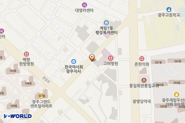방부주차장 위치 지도 — 광주광역시 동구 구성로 262