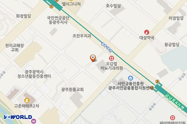 대동주차장 위치 지도 — 광주광역시 동구 금남로 170-9