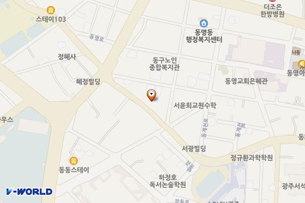 장동주차장 위치 지도 — 광주광역시 동구 동계천로 129-3