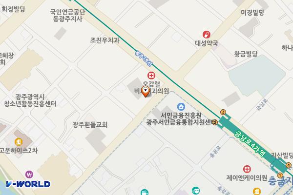 일신주차장 위치 지도 — 광주광역시 동구 구성로 171