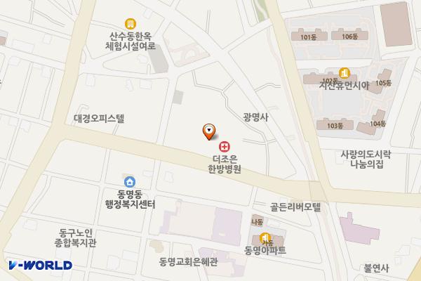엑스포주차장 위치 지도 — 광주광역시 동구 동명로 51