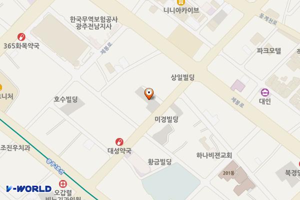 전자의거리 공영주차장 위치 지도 — 광주광역시 동구 대인동 27-9
